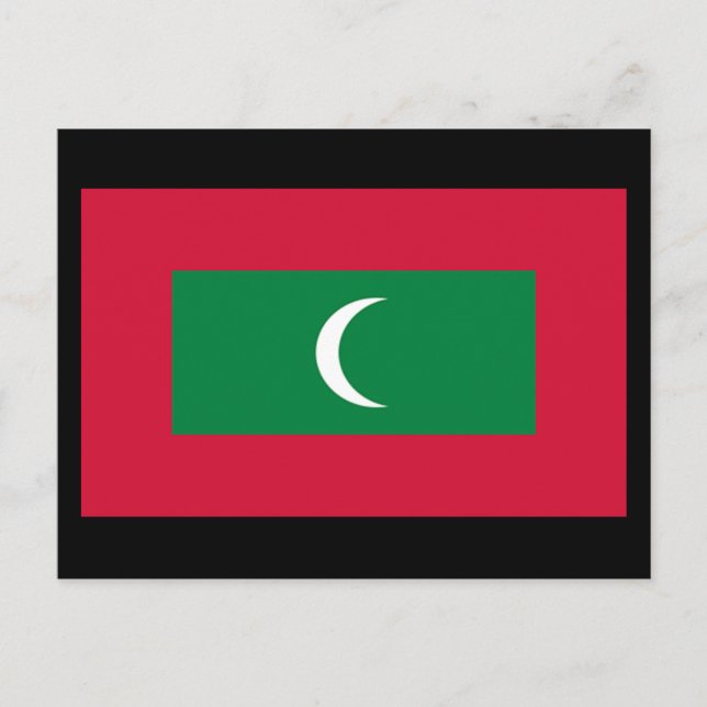 Flagga Maldiverna Vykort (Framsida)