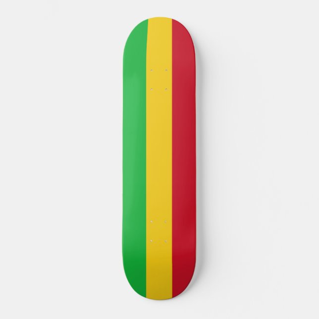 Flagga Mali Mini Skateboard Bräda 18,5 Cm (Framsida)