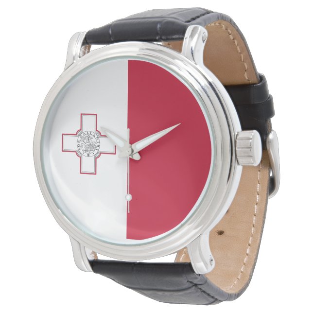 Flagga Malta Armbandsur (Vinklad)