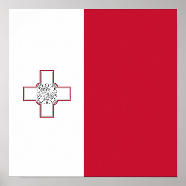 Flagga Malta Poster (Framsidan)