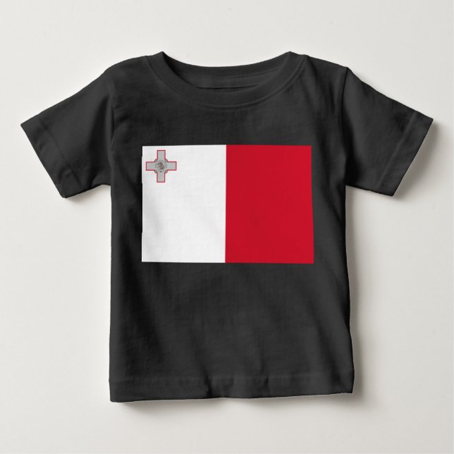 Flagga Malta T Shirt (Framsida)
