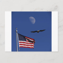 Flagga Måne Eagle Vykort
