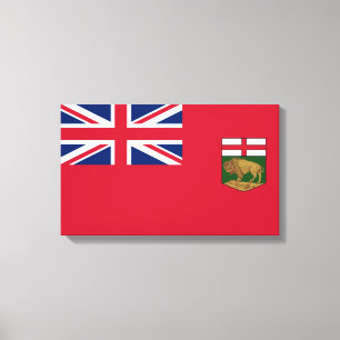Flagga Manitoba Canvastryck