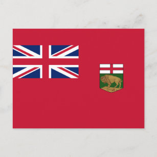 Flagga Manitoba Vykort