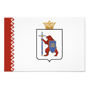 Flagga Mari El Fototryck