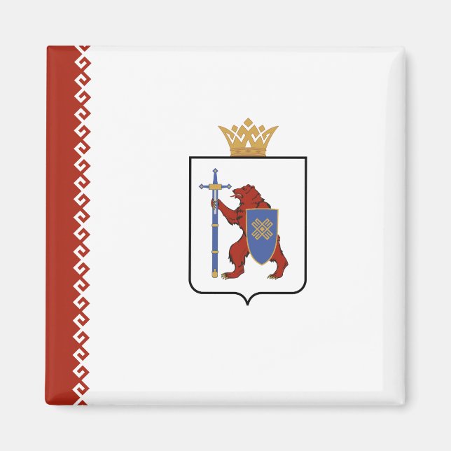 Flagga Mari El Magnet (Framsidan)