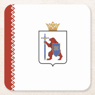 Flagga Mari El Underlägg Papper Kvadrat