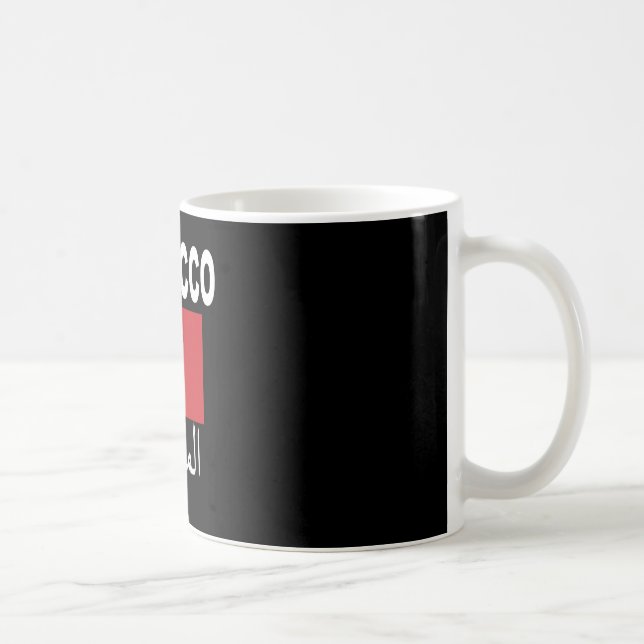 Flagga Marocko Marockanska flaggor present fotboll Kaffemugg (Höger)