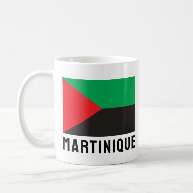Flagga Martinique (2023) Kaffemugg (Vänster)