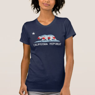 Flagga Mashup för Kalifornien republikChicago Tee Shirt
