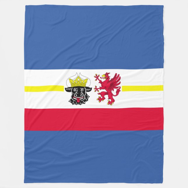 Flagga Mecklenburg Fleece Blanket (Framsidan)