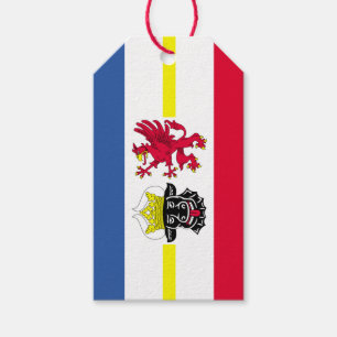 Flagga Mecklenburg-Westerna Märkrn Pommania Gift Presentetikett