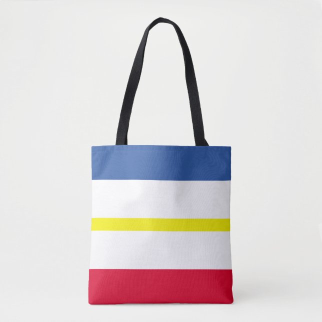 Flagga Mecklenburg-Westerna Pommania Tote Bag Tygkasse (Framsida)