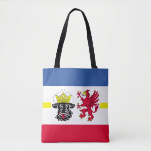 Flagga Mecklenburg-Westerna Pommania Tote Bag Tygkasse