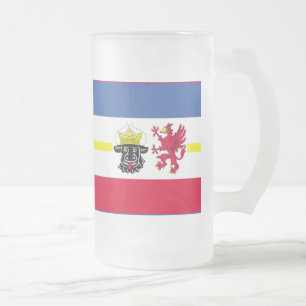 Flagga Mecklenburg-Westerna Pommern Frostat Ölglas