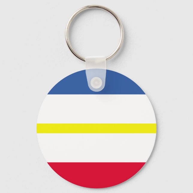 Flagga Mecklenburg-Westerna Pommern Keychain Nyckelring (Framsida)