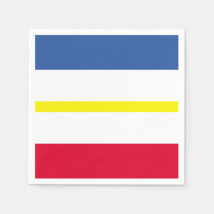 Flagga Mecklenburg-Westerna Pommern-Pappersservett Pappersservett