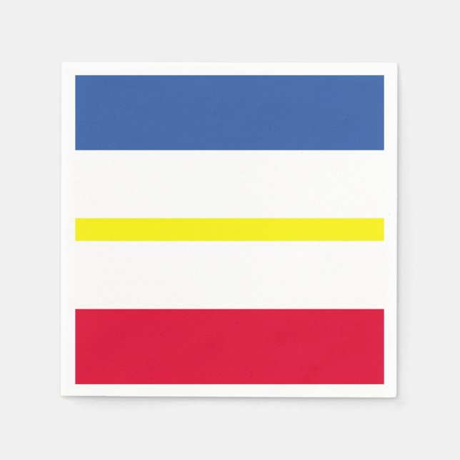 Flagga Mecklenburg-Westerna Pommern-Pappersservett Pappersservett (Framsidan)