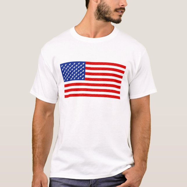 Flagga med Hund Bones Tee Shirt (Framsida)