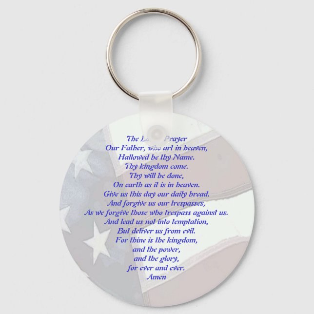 Flagga med Lord's Prayer Nyckelring (Framsida)