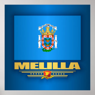 Flagga Melilla Poster