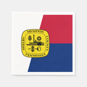 Flagga Memphis, Tennessee Napkins Pappersservett