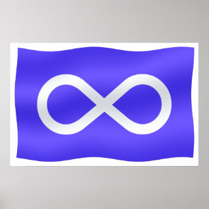 Flagga Metis Poster Flagga Metis Poster utskriftsg