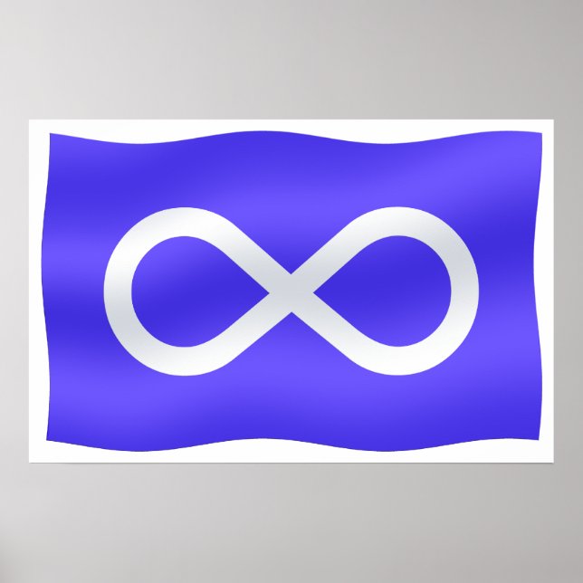 Flagga Metis Poster Flagga Metis Poster utskriftsg (Framsidan)