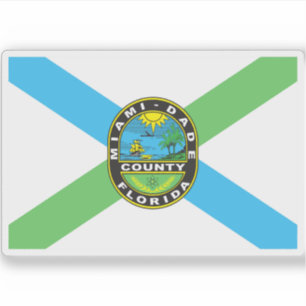 Flagga Miami-Dade County, Florida Klistermärken