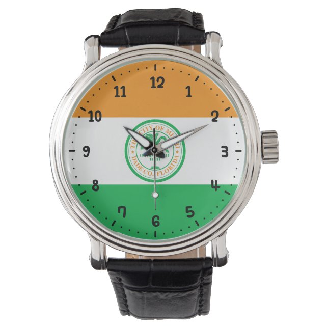 Flagga Miami, Florida Armbandsur (Framsida)