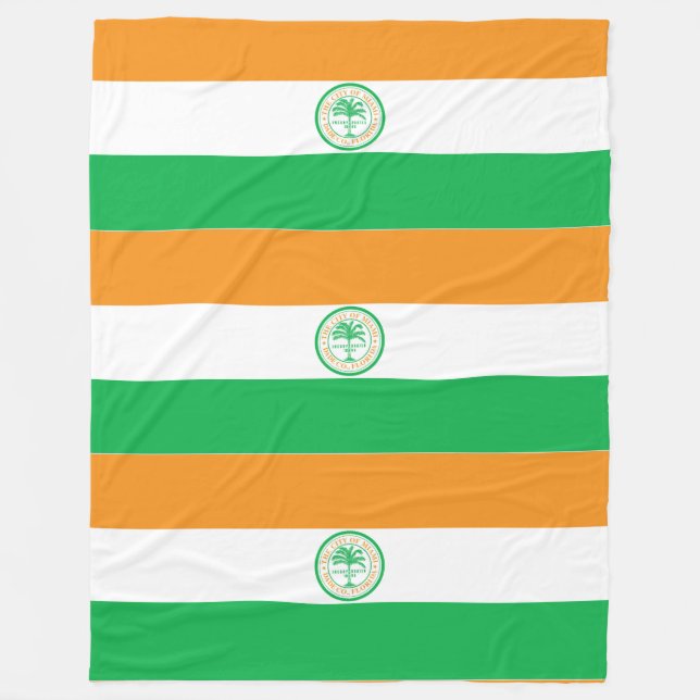 Flagga Miami, Florida Fleece Blanket (Framsidan)