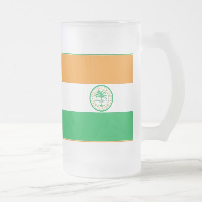 Flagga Miami, Florida Frosted Glass Beer Mugg (Höger)