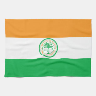 Flagga Miami, Florida Kitchen Towel Kökshandduk
