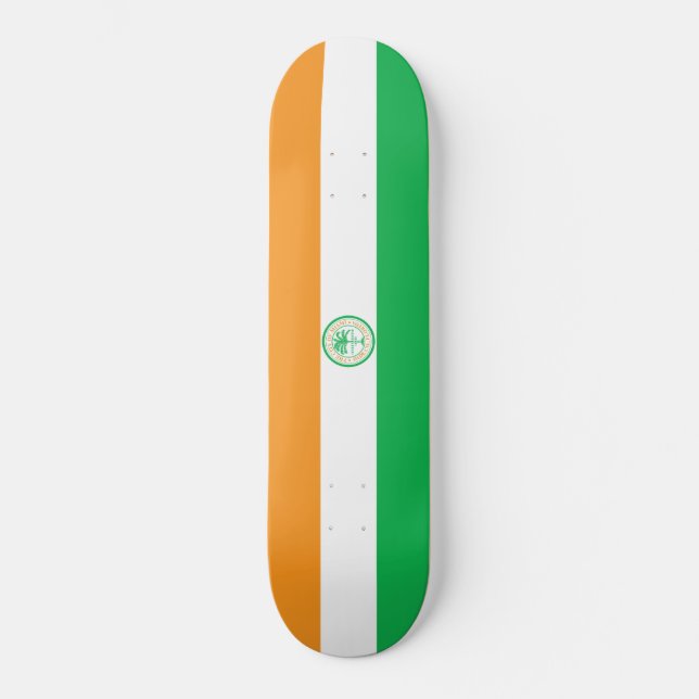 Flagga Miami (Florida) Mini Skateboard Bräda 18,5 Cm (Framsida)