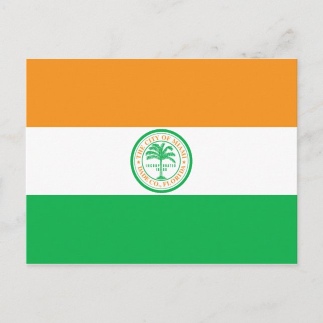 Flagga Miami, Florida Vykort (Framsida)