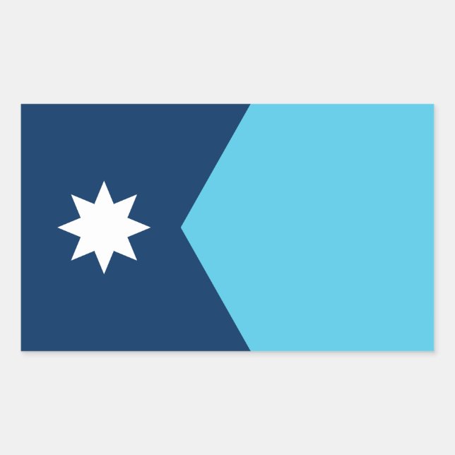 Flagga Minnesota Rektangulärt Klistermärke (Framsida)