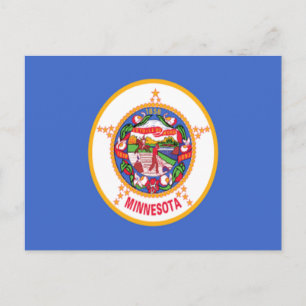 Flagga Minnesota Vykort