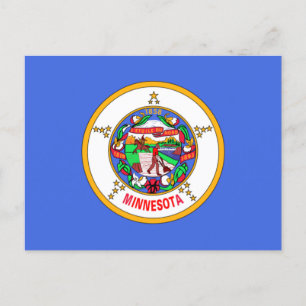 Flagga Minnesota Vykort