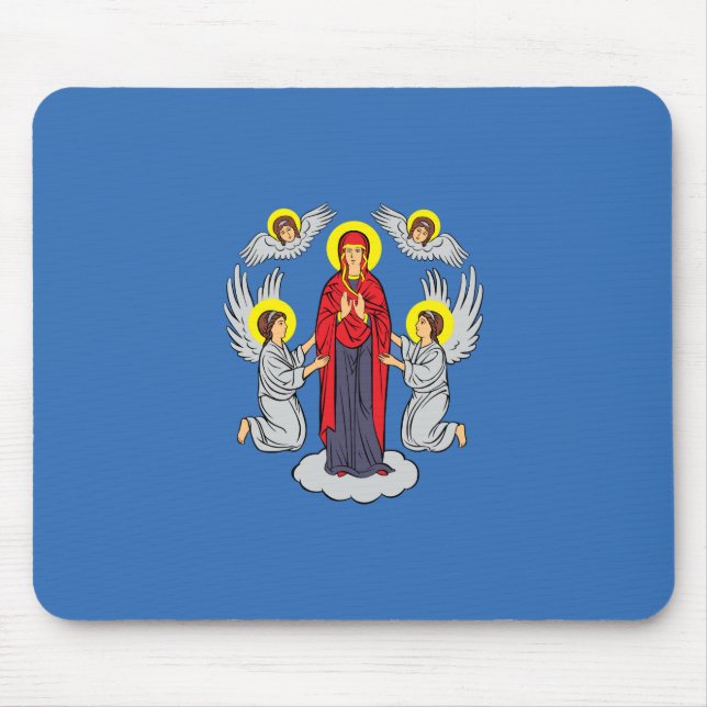 Flagga Minsk (Vitryssland) Musmatta (Framsidan)
