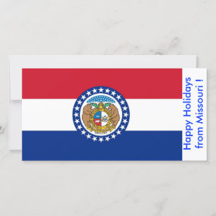 Flagga Missouri, Glad helg från USA Julkort
