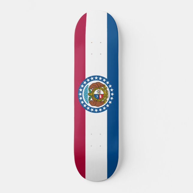 Flagga Missouri Mini Skateboard Bräda 18,5 Cm (Framsida)