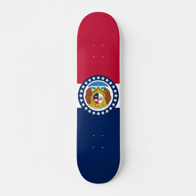Flagga Missouri Mini Skateboard Bräda 18,5 Cm (Framsida)