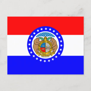 Flagga Missouri Vykort