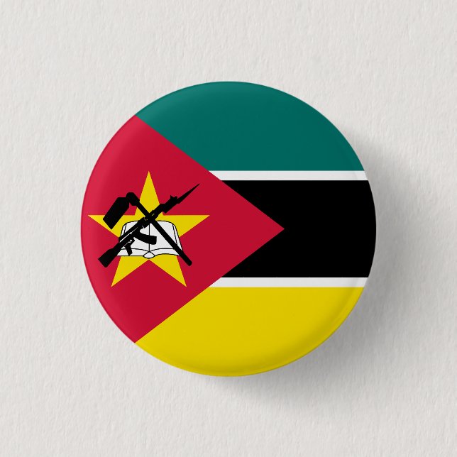 Flagga Moçambique Knapp (Framsida)