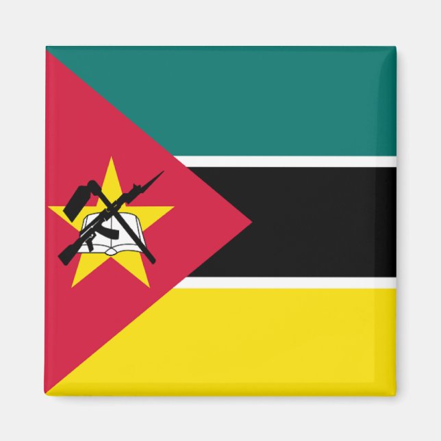 Flagga Moçambique Magnet (Framsidan)