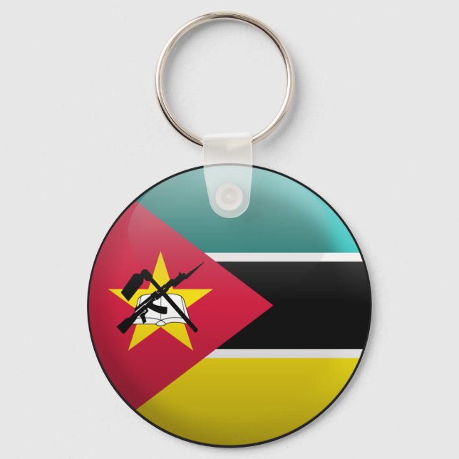 Flagga Moçambique Nyckelring (Framsida)