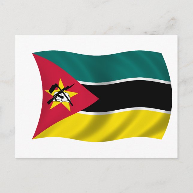 Flagga Moçambique Vykort (Framsida)