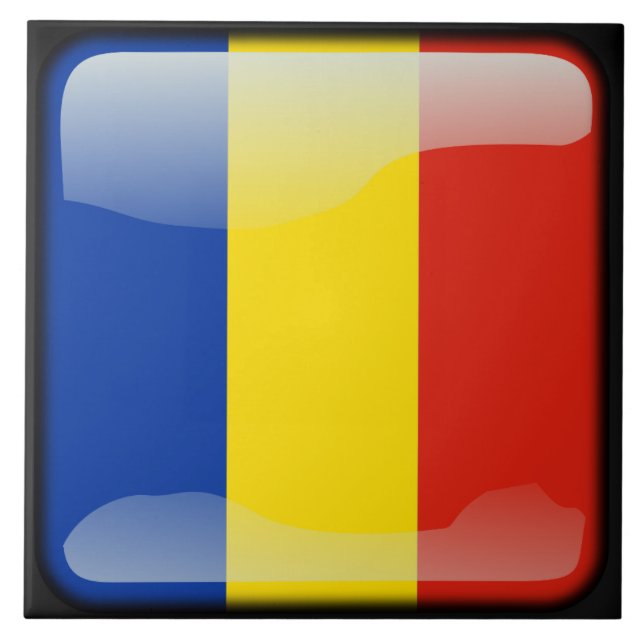 Flagga Moldavien Kakelplatta (Framsidan)