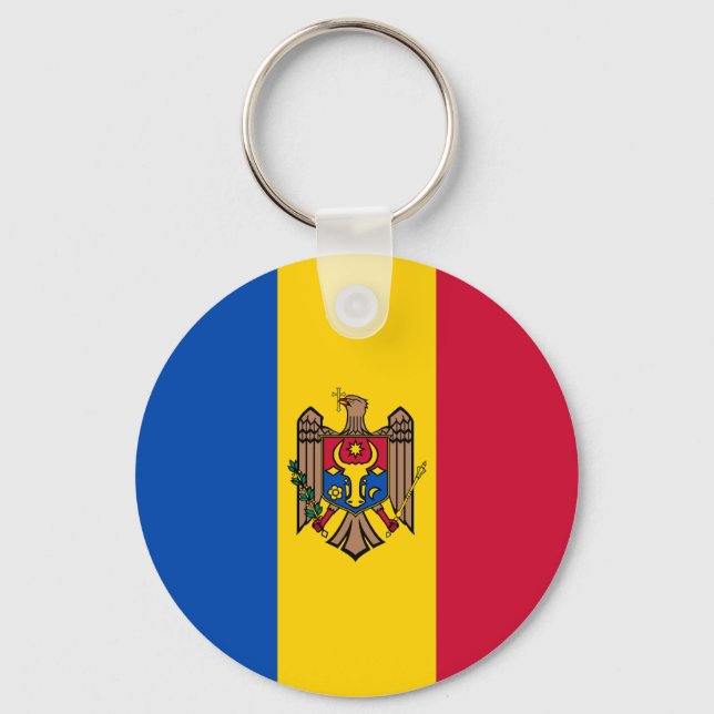 Flagga Moldavien Nyckelring (Framsida)