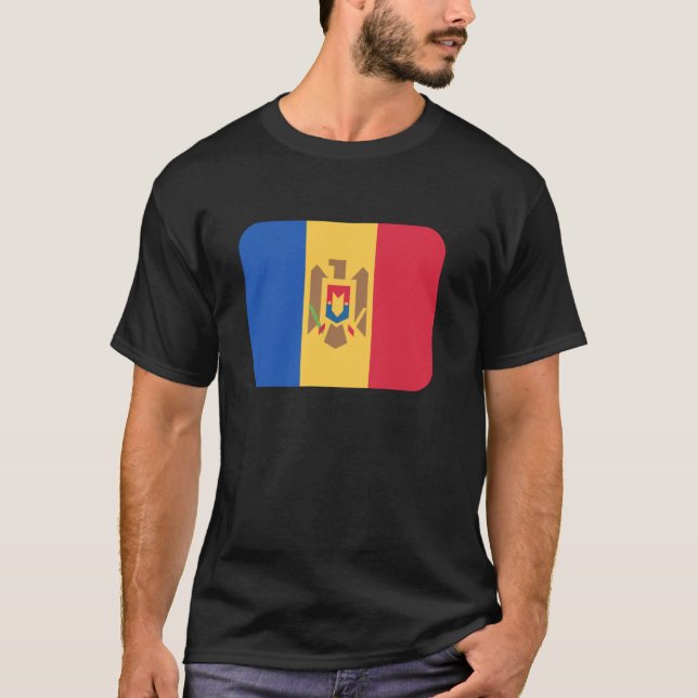 Flagga Moldavien T Shirt (Framsida)